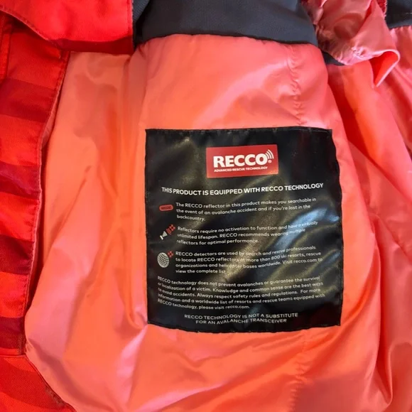 Mountain Hardwear Dry.Q Thermal Ski Jacket Women M Red Striped Insulated Snow - Picture 8 of 10